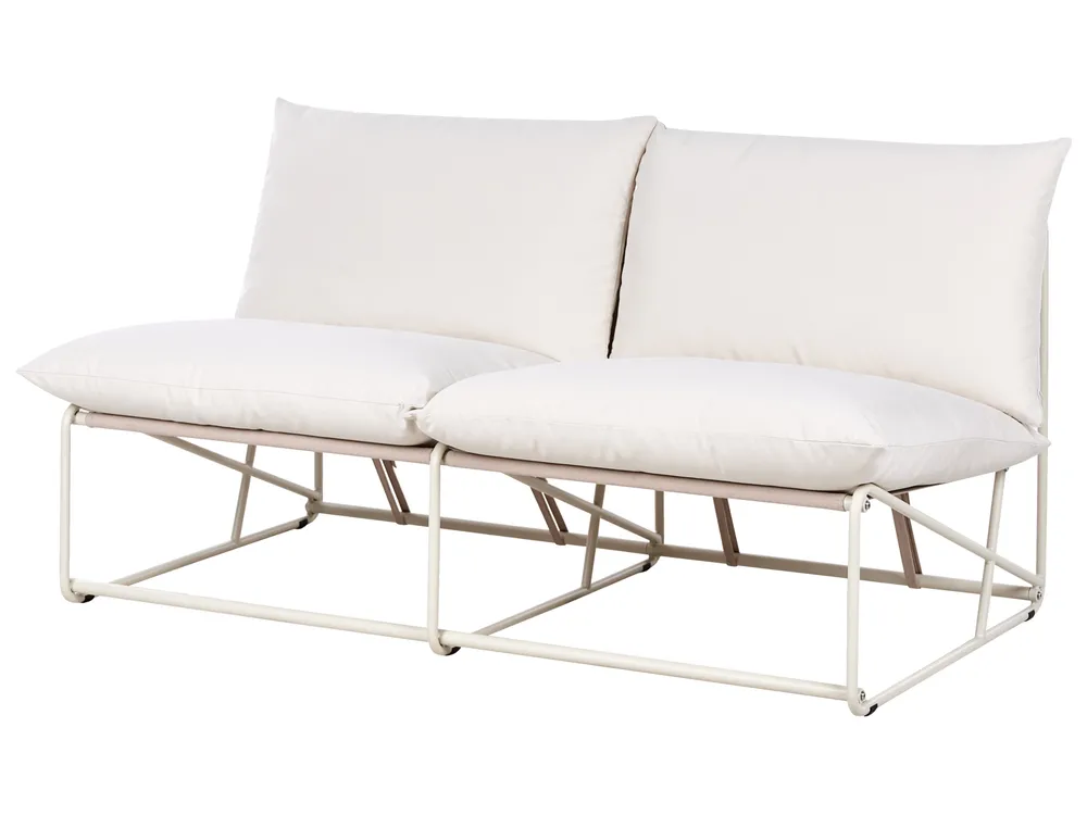 Garden Sofa Set 4 Seater PICO Metal Light Beige_1012988