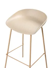 Set of 4 Bar Chairs VENLO Beige_1012552