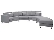 Canapé arrondi 7 places ROTUNDE Tissu Gris clair_768287