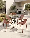Gartenstuhl 4er Set ARICCIA Hellrot