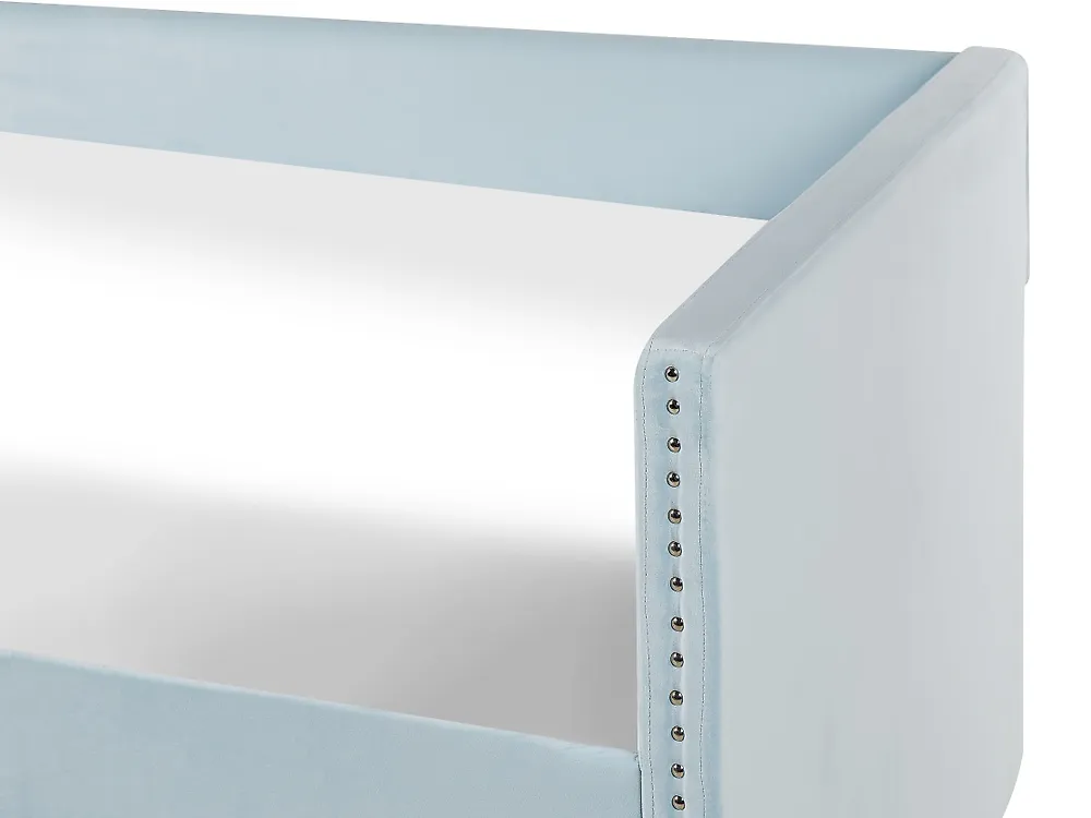 Trundle Bed Velvet TROYES 90 x 200 cm (EU Single) Light Blue_837064