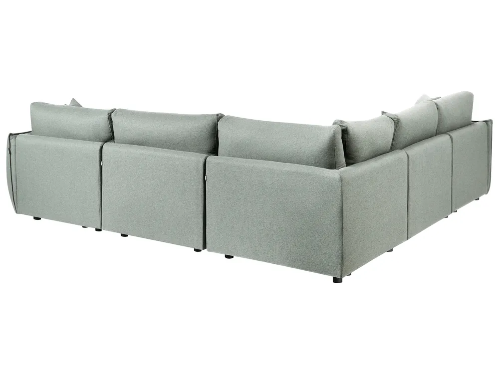 Modul Ecksofa 5-Sitzer MESNALI Stoff Grün linksseitig_1046671