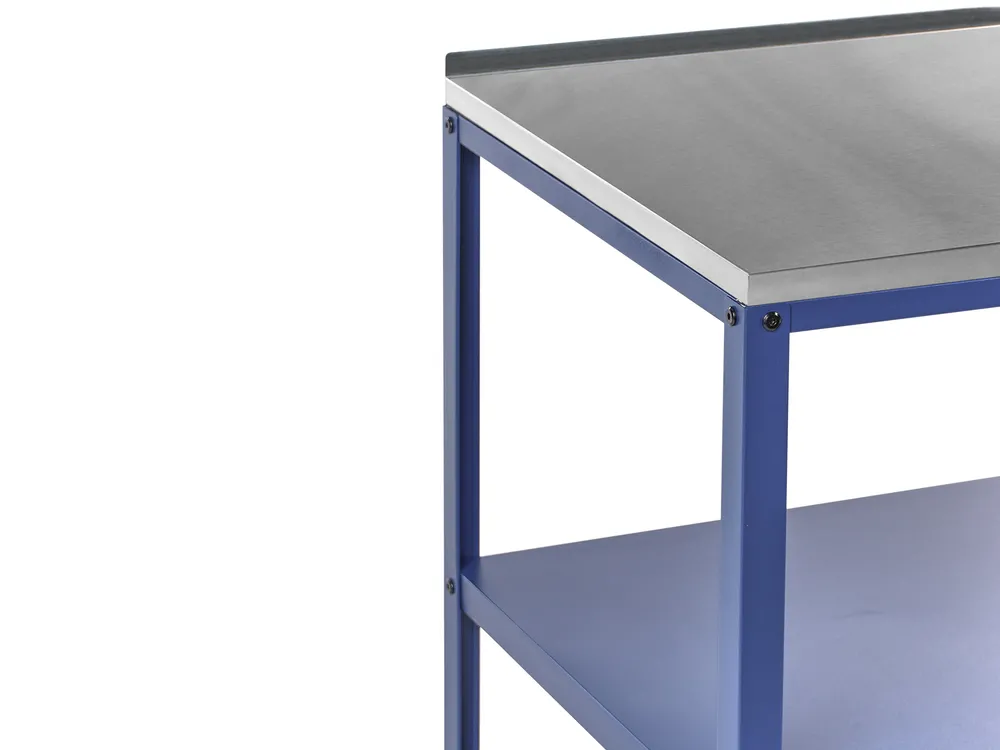 Outdoor-Küche 3er Set mit Spüle VILAMA Blau Metall_974958