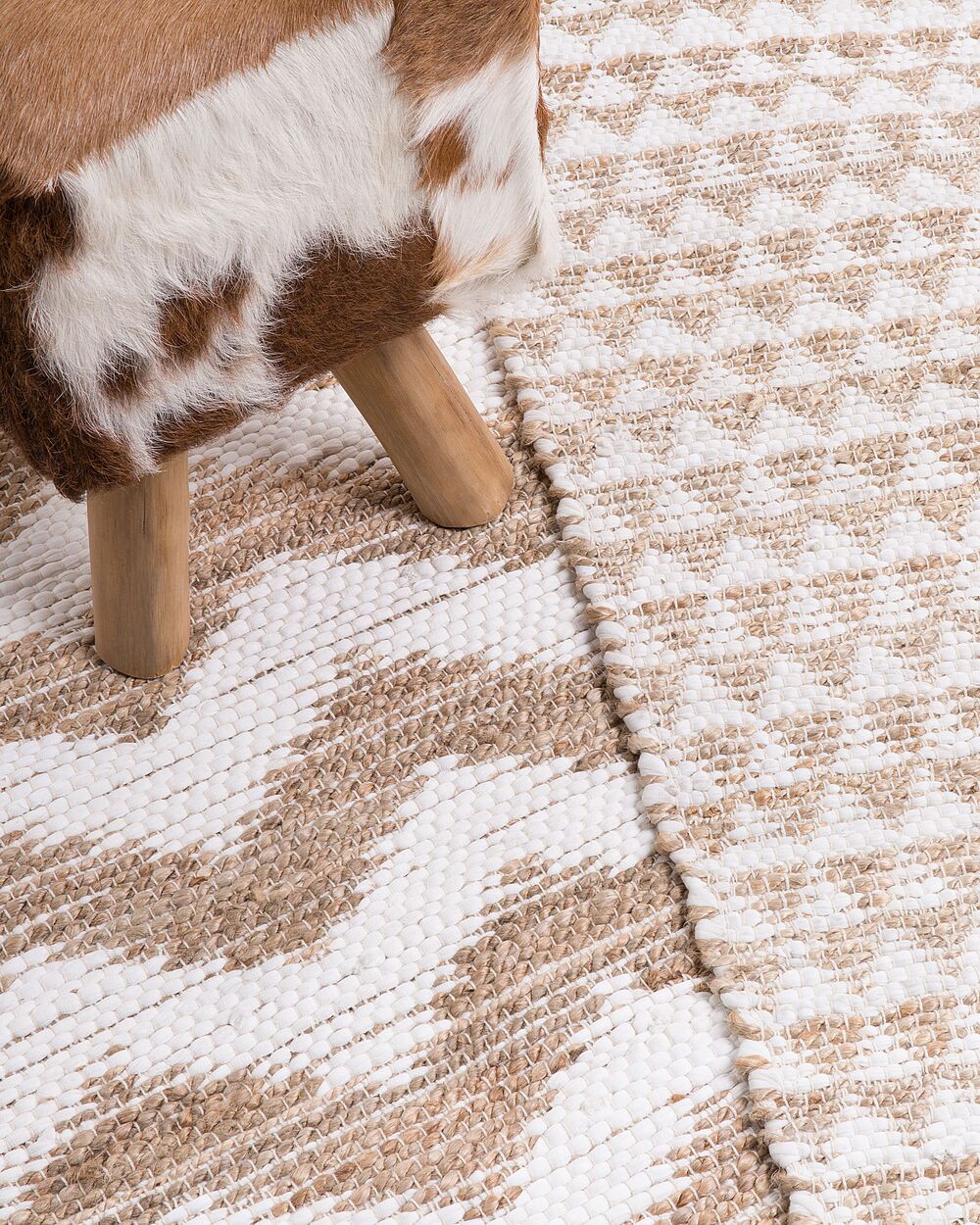 Rug TUNCELI Beige 80 x 150 cm Cotton