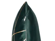 Set of 2 Decorative Cushions PINUS 45 x 45 cm Velvet Dark Green Geometric Pattern_810638