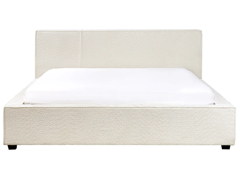 Bed Boucle MIRANDE 160 x 200 cm (EU King Size) Off-White_943322