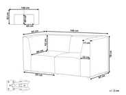 Sofa 2-Sitzer LEMVIG Cord Goldbraun_1054802