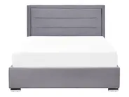 Bett mit Stauraum ROUEN Samtstoff Dunkelgrau 140 x 200 cm_843797