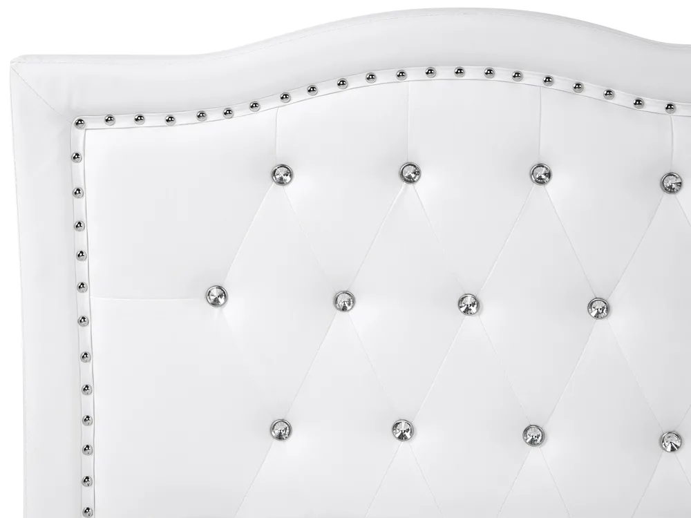 Ottoman Bed METZ Faux Leather White 160 x 200 cm (EU King Size)_1060474