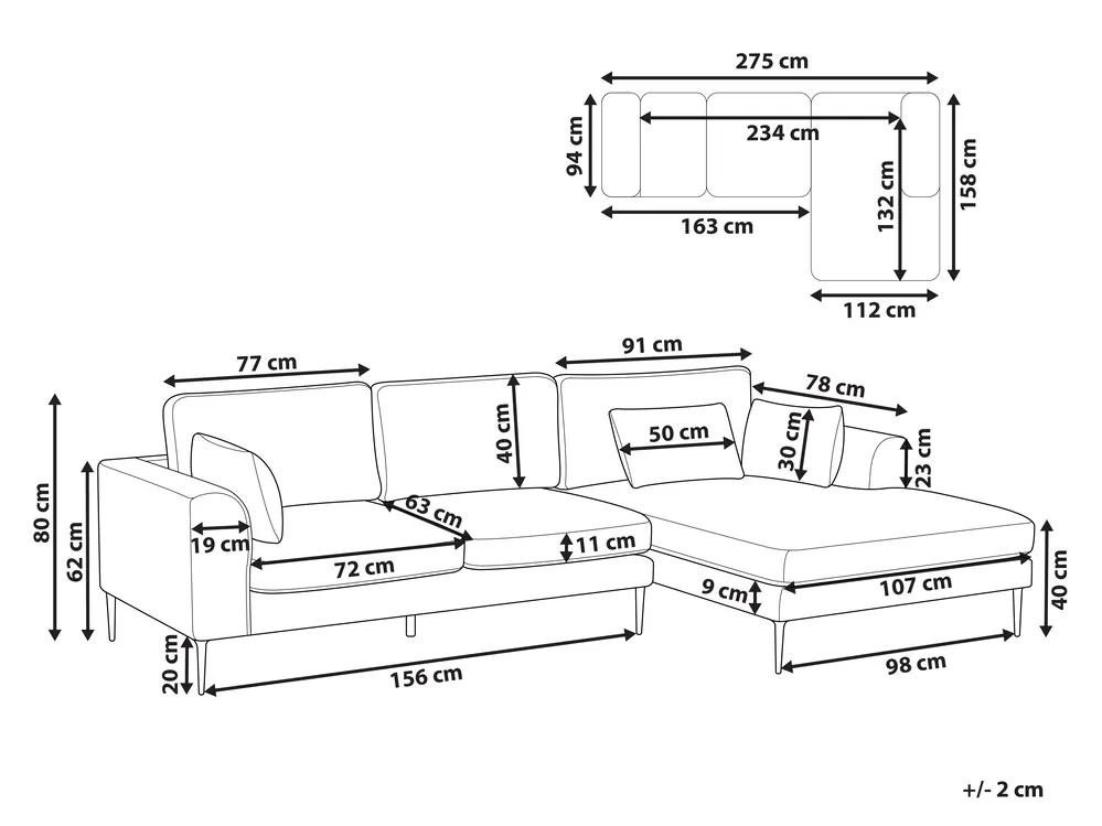 Corner Sofa 3 Seater FLAM Boucle Brown Left Hand_1034373