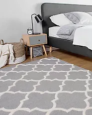 Rug SILVAN Light Grey 80 x 150 cm Wool_1182397