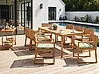 Gartenmöbel Set 8-Sitzer SASSARI II inkl. Kissen zertifiziertes Akazienholz Grün