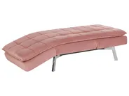 Chaiselongue LOIRET Samtstoff Rosa_761094
