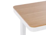 Schreibtisch elektrisch höhenverstellbar KENLY 120 cm 60 cm mit USB-Anschluss Braun / Weiß_840233