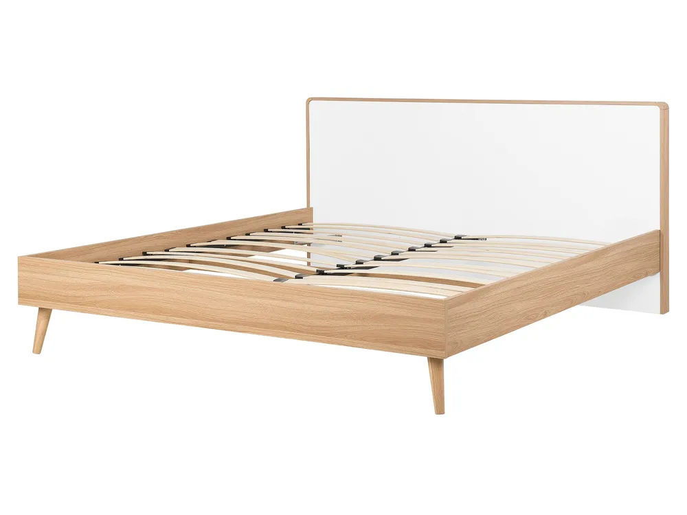 Bed SERRIS 160 x 200 cm (EU King Size) Light Brown_748351