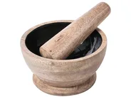 Mörser und Stößel QENA Mango Holz Braun / Schwarz_1004016
