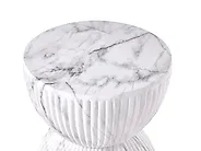 Miza za shranjevanje OCCHITO 36 cm 36 cm Beli marmor_1192805