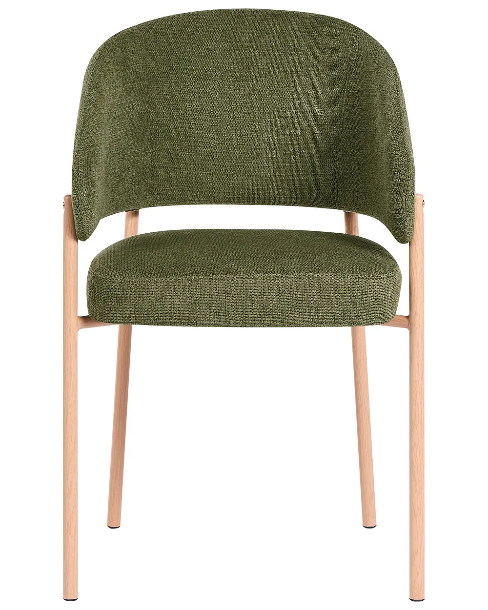 Set of 2 Dining Chairs ZANE Fabric Green_1161002