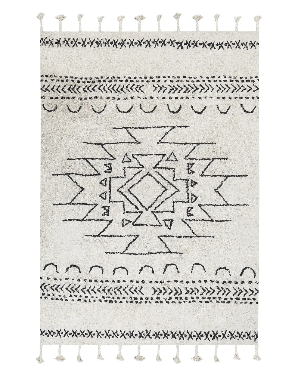 Rug KHOURIBGA Off-White 140 x 200 cm Cotton