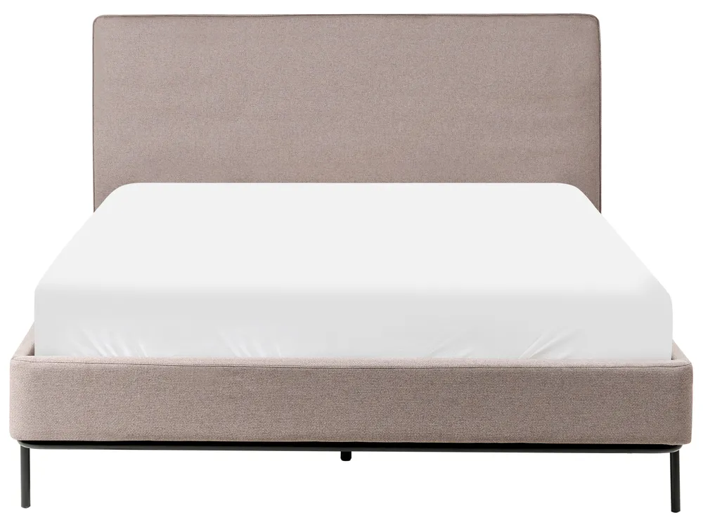 Bett mit Lattenrost Stoff CORIO 140 x 200 cm Taupe_1010338