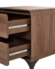 2 Drawer Bedside Table COWELL Dark Brown_1107876