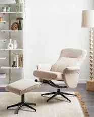 Fernsehsessel JAPET Bouclé Beige_1007257