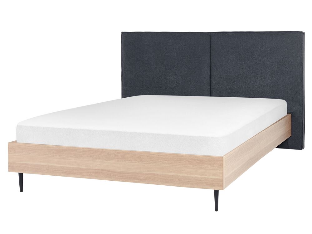 Postelja IZERNORE 160 x 200 cm Temno siva