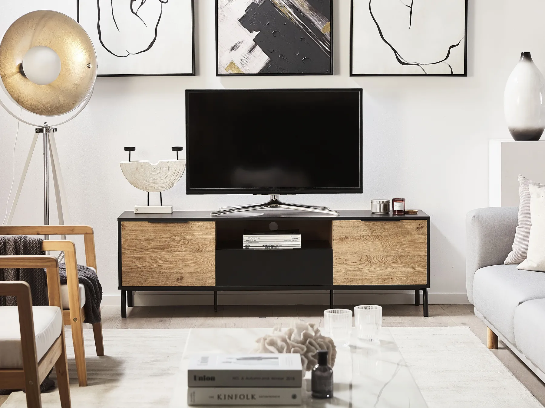 TV Stand ARKLEY Black_791807