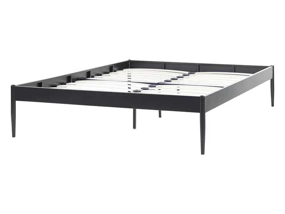 Bett mit Lattenrost Metall VAURS 140 x 200 cm Schwarz_863474