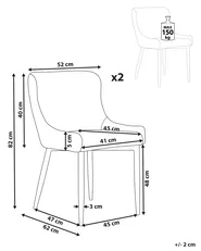 Esszimmerstuhl 2er Set EVERLY Hellbeige_881842