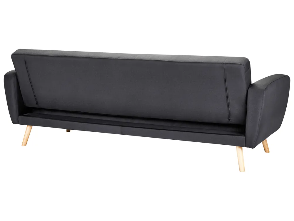 Sofa Bed 3 Seater FLORLI Fabric Black_704148