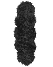 Faux Fur Rug MAMUNGARI Black 60 x 180 cm_822118