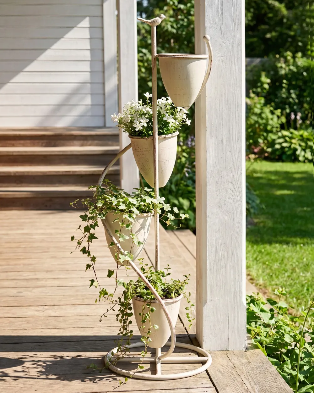 Pflanzenständer BANEBERRY 24 cm Metall Beige