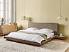 Bett mit Lattenrost Bouclé ZEN 180 x 200 cm Braune Esche