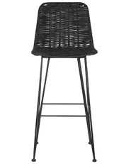 Set mit 2 Barstühlen CASSITA Rattan Schwarz_760413