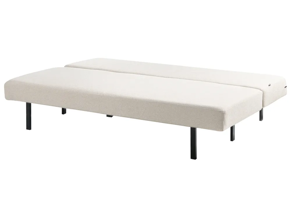 Schlafsofa 3-Sitzer ROYKKA Stoff Cremeweiß_1071596