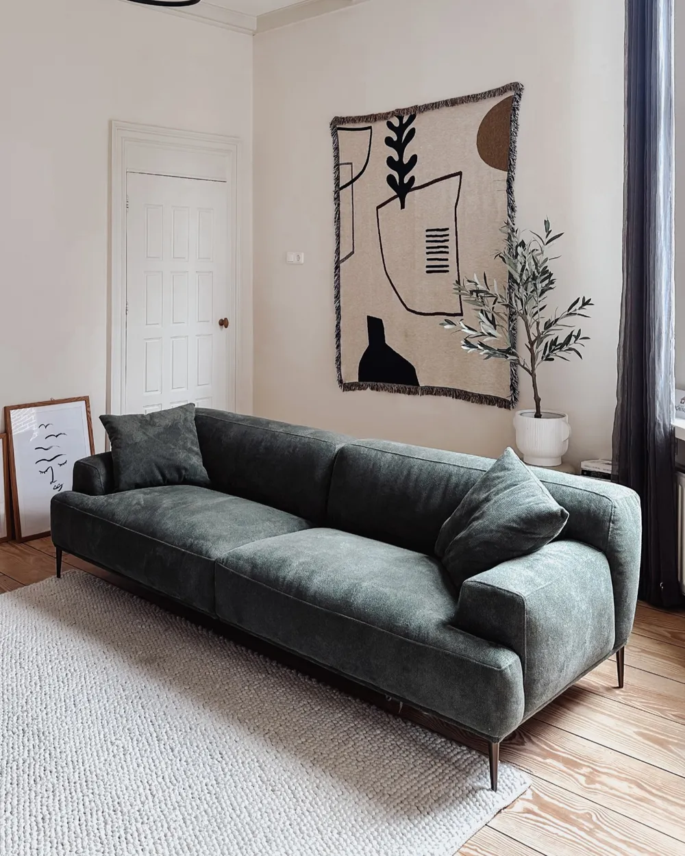 Sofa 3-Sitzer MATILA Stoff Grün_1035859