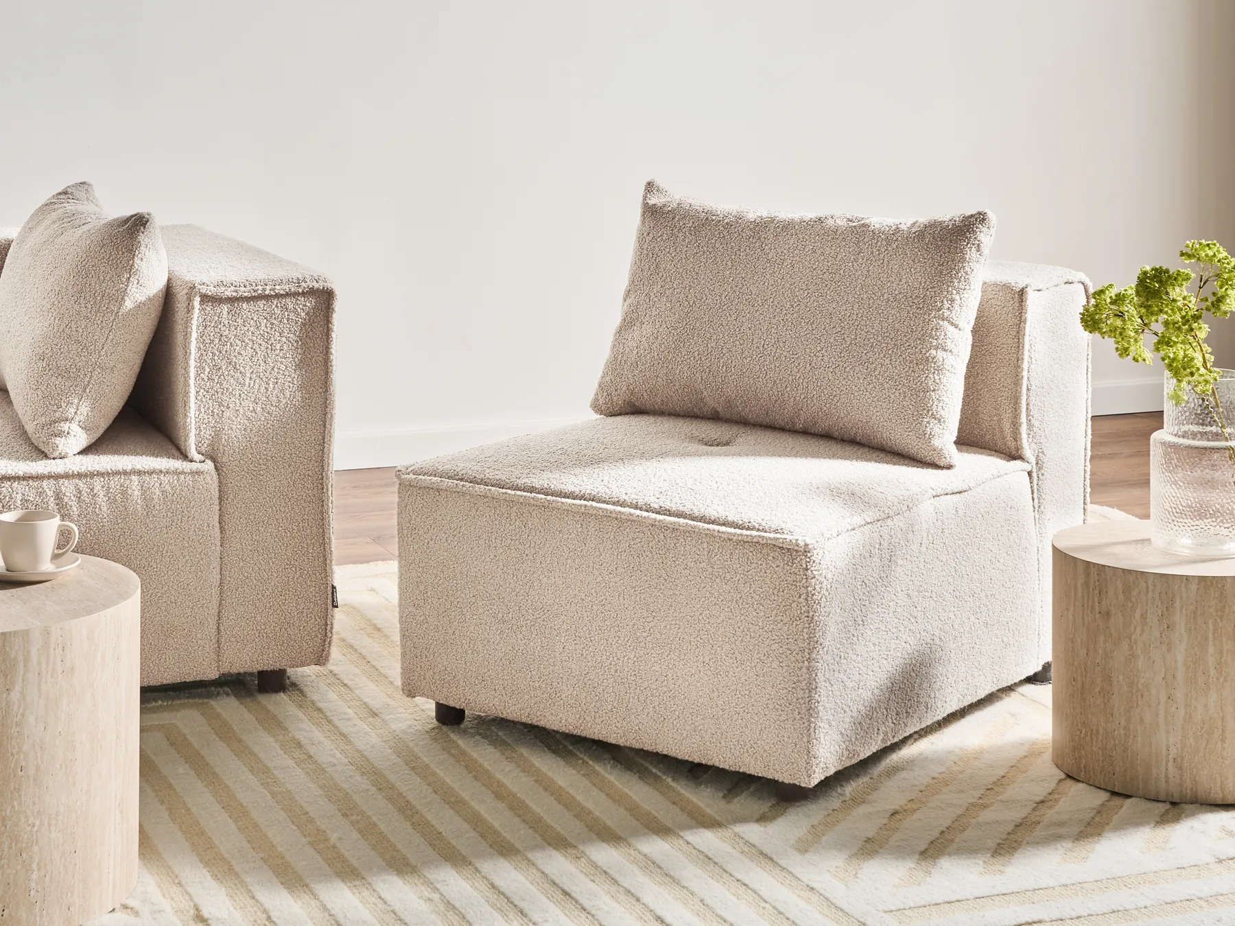 Sesselmodul AXEBO Bouclé Beige_1075957