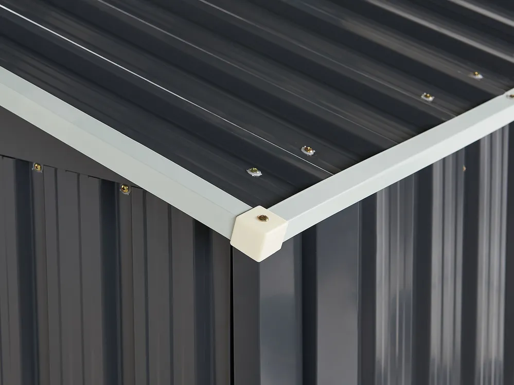 Geräteschuppen AOSTA 270 cm 105 cm Metall Schwarz_835752