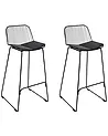 Set mit 2 Barstühlen PENSACOLA Metall Schwarz