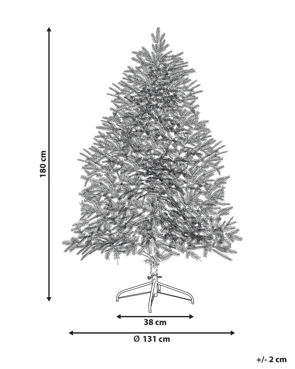 Künstlicher Weihnachtsbaum mit Schnee LED BRISCO 180 cm Weiß_832242