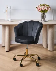 Desk Chair MONTICELLO Velvet Black_1025017