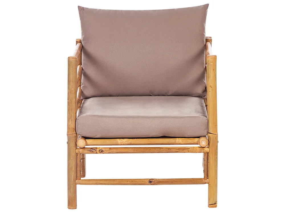 Lounge Set mit Tisch 6-Sitzer CERRETO Bambus Taupe_908944