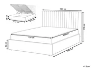 Bett mit Stauraum VION Samtstoff Grau 120 x 200 cm_1062859