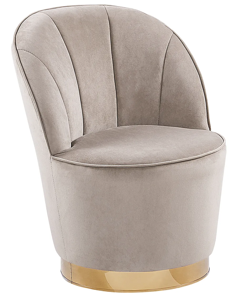 Fauteuil ALBY Fluweel Lichtbeige