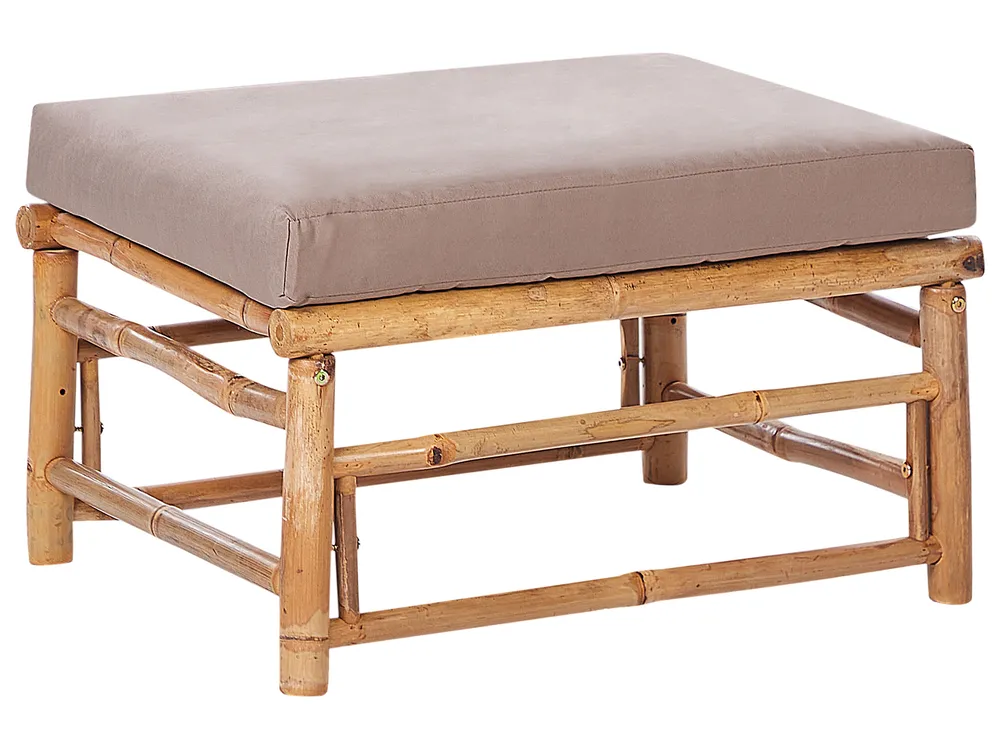 Garten Ottomane CERRETO Bambus Taupe