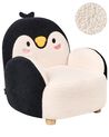 Kindersessel Pinguin FYN Bouclé Schwarz