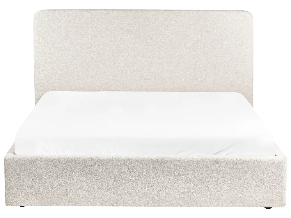 Ottoman Bed BRENON Boucle Off-White 160 x 200 cm (EU King Size)_979254