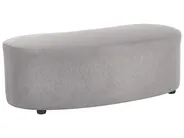 Sofa AMAL mit Ottomane Stoff Grau_1149728