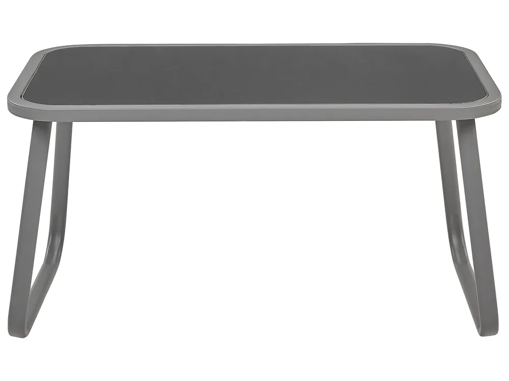 Garden Lounge Set with Table 4 Seater BARREA Metal Grey_921812